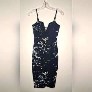 Charlotte Russe Black and White Spaghetti Strap Bodycon Dress